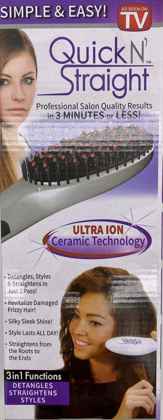 Quick & Straight Hair Brush Straightening Tool